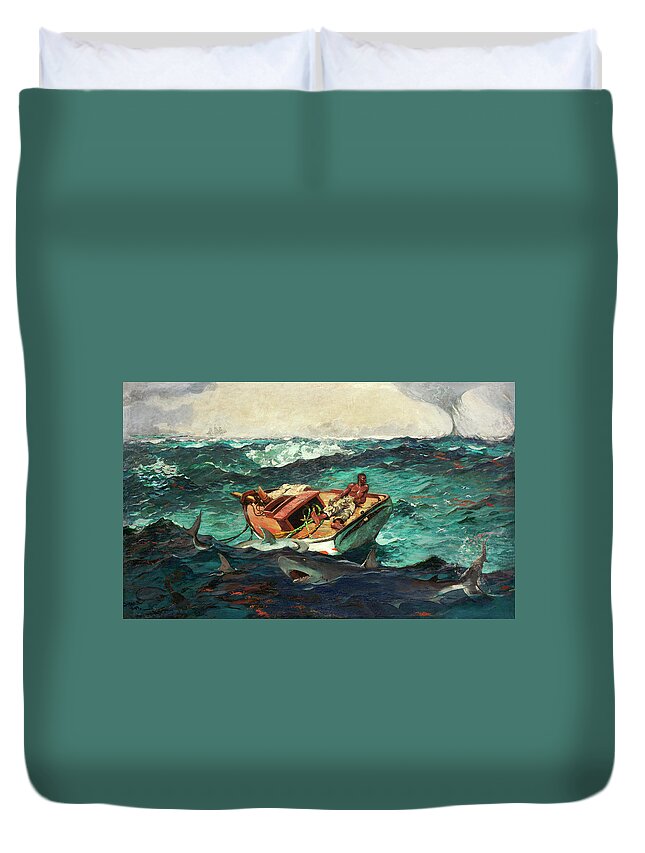 Antique Duvet Cover featuring the painting The Great Victory for the Japanese Army at Pyongyang #2 by MotionAge Designs