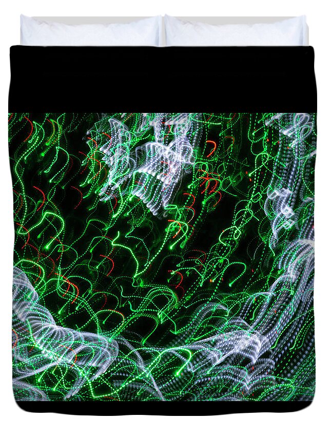 2010s Duvet Cover featuring the photograph 201812010- Swirling Motion Blur 20 by Alan Tonnesen