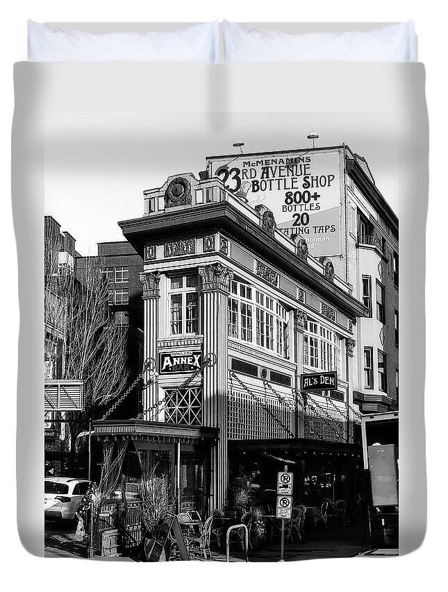 Architecture Duvet Cover featuring the photograph 23rd Avenue Bottle Shop by Mark David Gerson