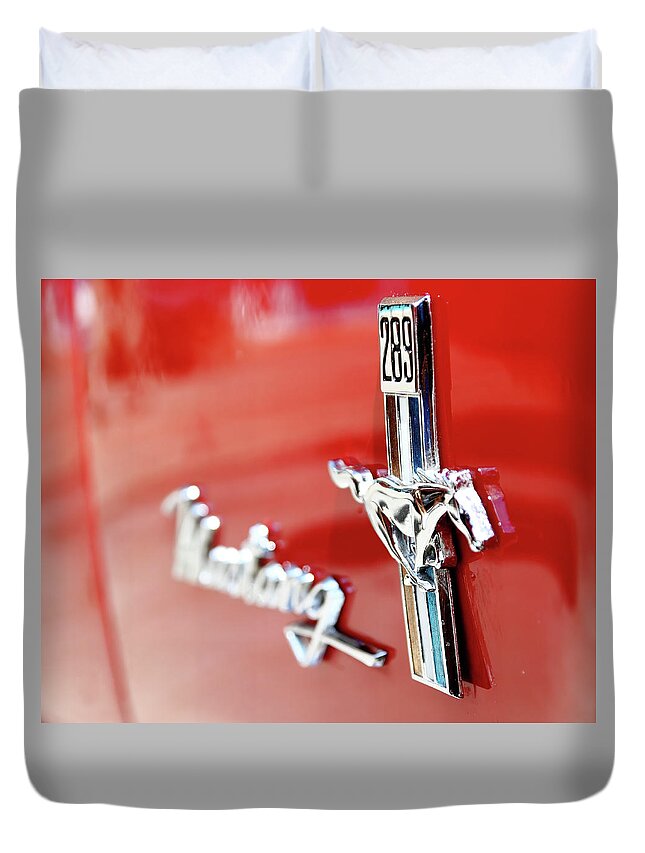 Mustang Duvet Cover featuring the photograph 289 by Lens Art Photography By Larry Trager