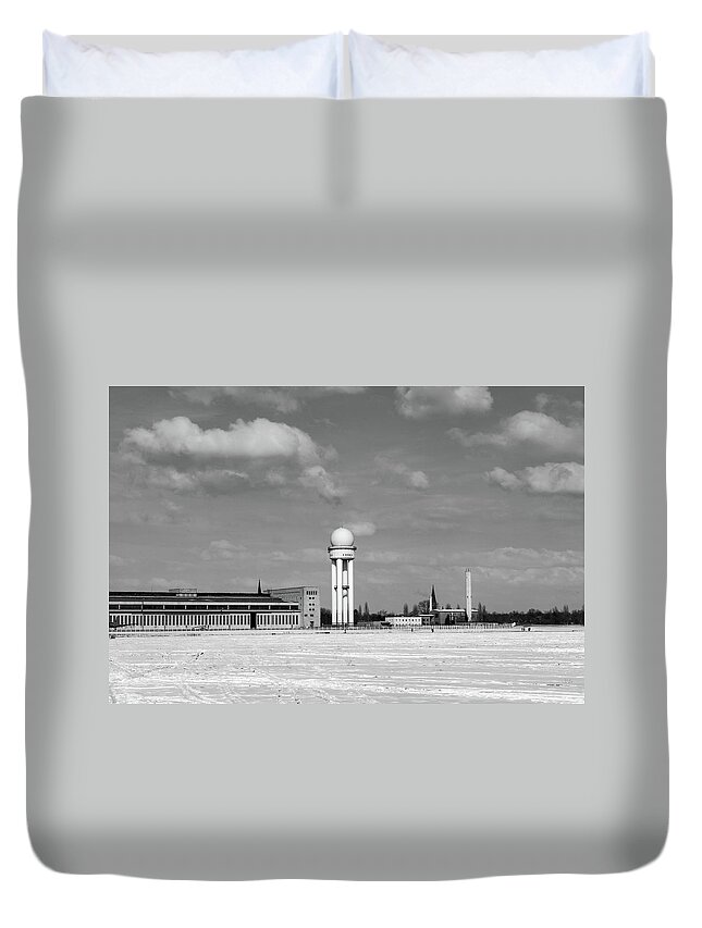 Architecture Duvet Cover featuring the photograph Berlin, Tempeholf #3 by Eleni Kouri