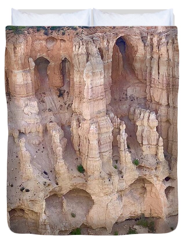 Bryce Canyon Duvet Cover featuring the digital art Bryce Canyon #3 by Tammy Keyes