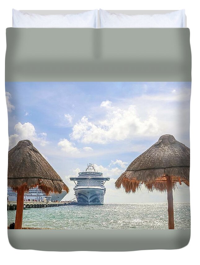 Costa Maya Mexico Duvet Cover featuring the photograph Costa Maya Mexico #3 by Paul James Bannerman