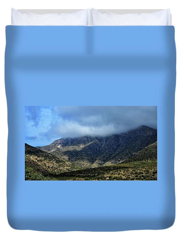 Mckittrick Canyon Duvet Cover featuring the photograph Mountain and Sky #3 by George Taylor