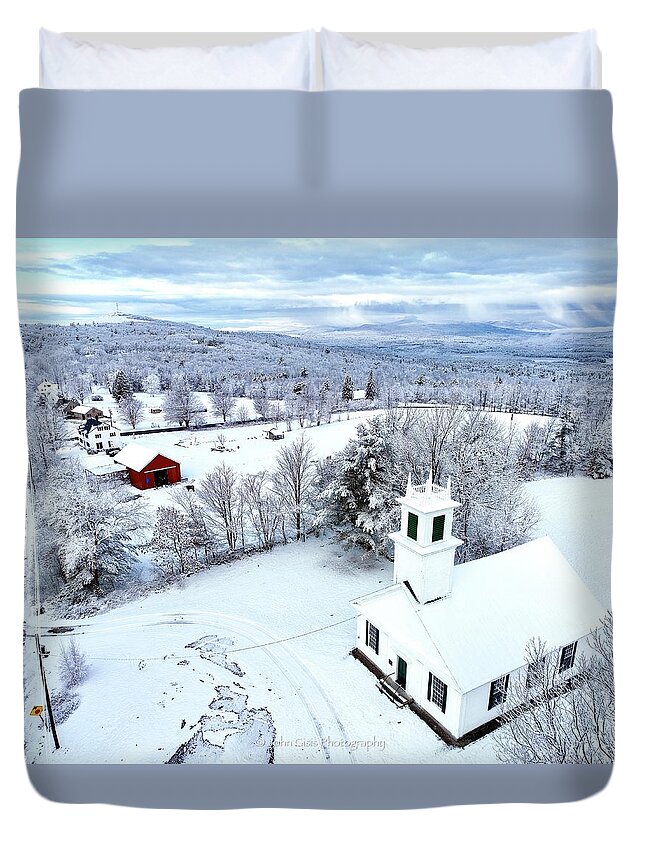  Duvet Cover featuring the photograph New Durham Ridge #3 by John Gisis