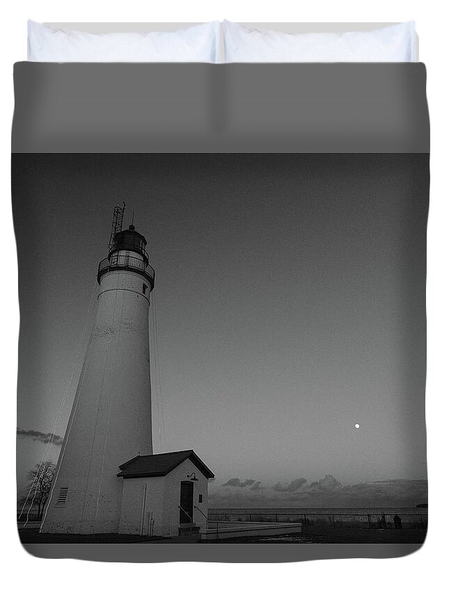 Lighthouse Duvet Cover featuring the photograph Fort Gratiot Lighthouse in Michigan #31 by Eldon McGraw