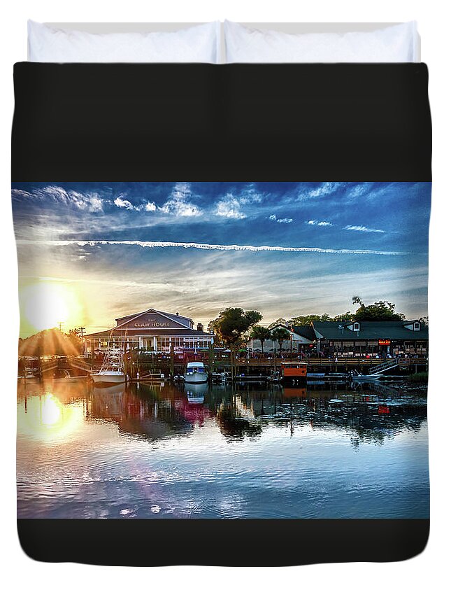 Coast Duvet Cover featuring the photograph Views And Scenes At Murrells Inlet South Of Myrtle Beach South C #33 by Alex Grichenko