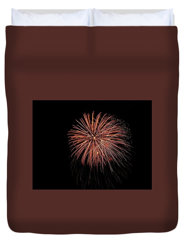 Fireworks Duvet Cover featuring the photograph Fireworks #35 by George Pennington