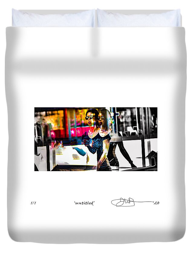Signed Limited Edition Of 10 Duvet Cover featuring the digital art 38 by Jerald Blackstock