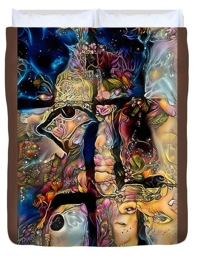 Contemporary Art Duvet Cover featuring the digital art 39 by Jeremiah Ray