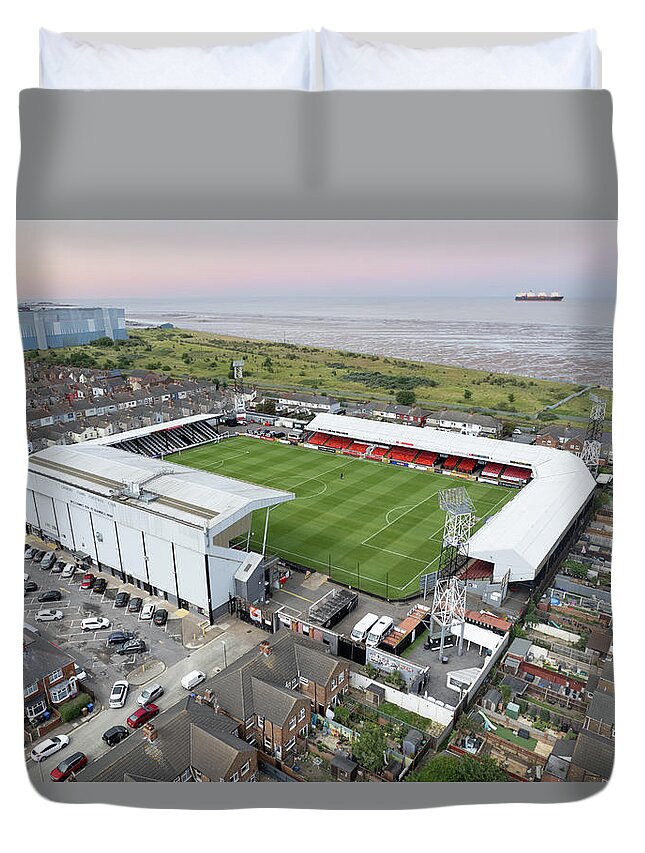 Blundell Park Duvet Cover featuring the photograph Blundell Park #4 by Airpower Art