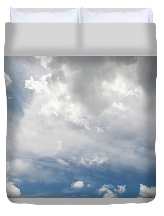 Sky Duvet Cover featuring the photograph Cloudscape by Carolyn Hutchins