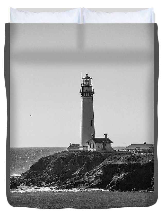 Lighthouse Duvet Cover featuring the photograph Pigeon Point Lighthouse #4 by Kimberly Blom-Roemer
