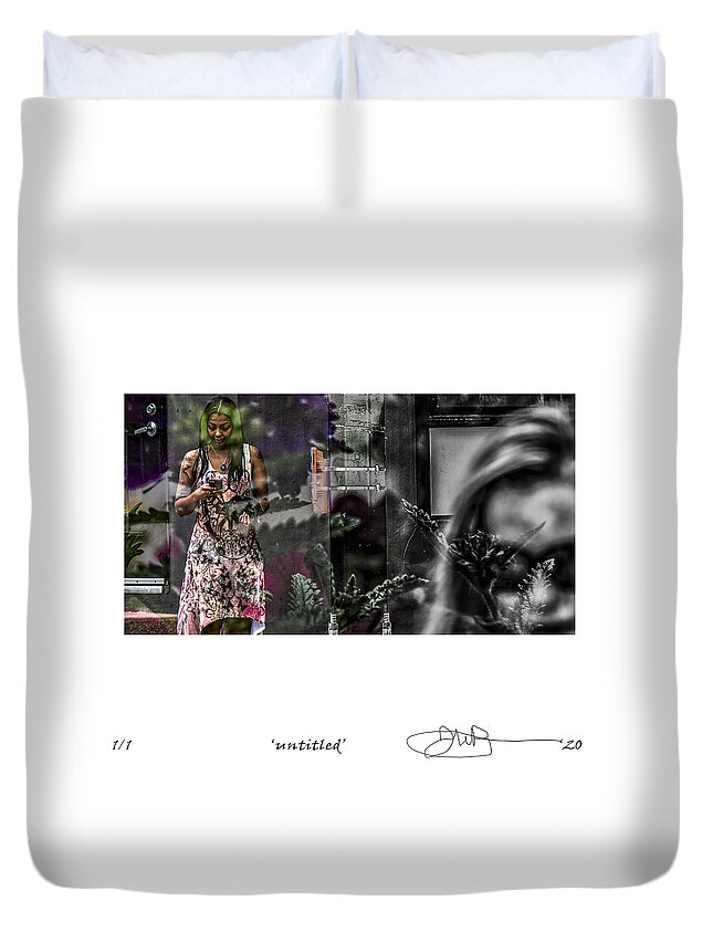 Signed Limited Edition Of 10 Duvet Cover featuring the digital art 43 by Jerald Blackstock