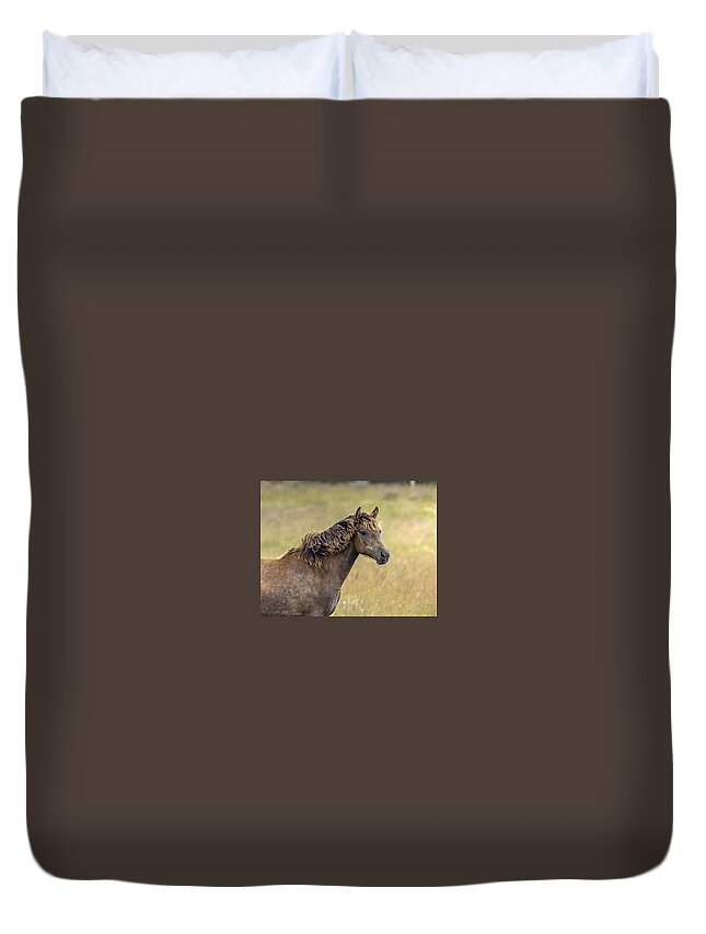Horse Duvet Cover featuring the photograph Wild Horses #45 by Laura Terriere