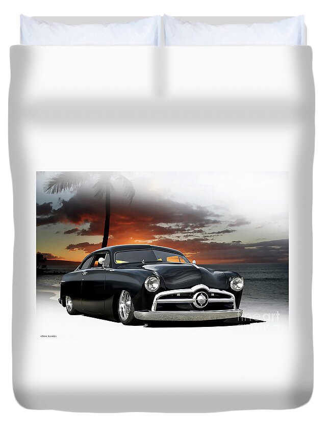 1950 Ford Coupe Duvet Cover featuring the photograph 1950 Ford Custom Coupe #5 by Dave Koontz