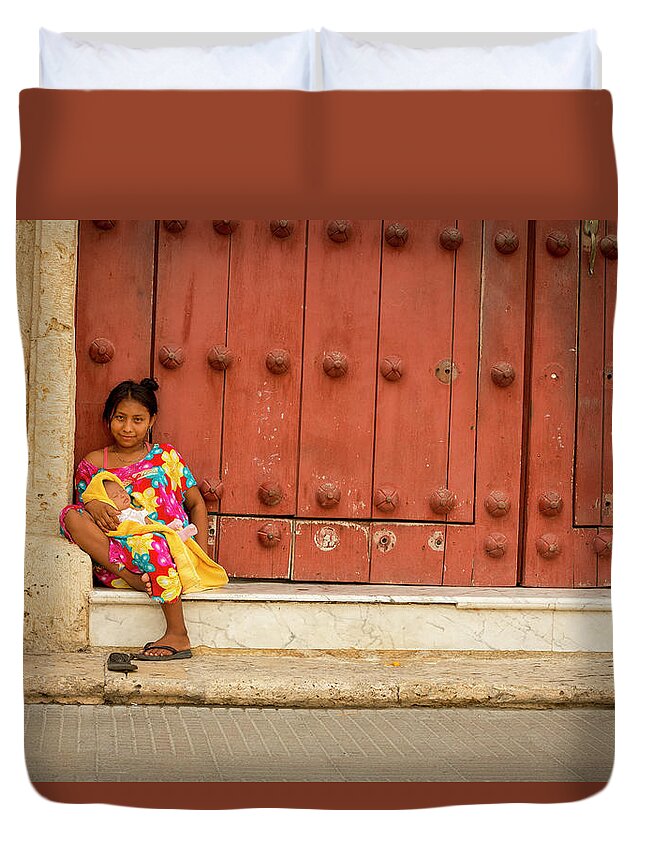 Cartagena Duvet Cover featuring the photograph Cartagena Bolivar Colombia #5 by Tristan Quevilly