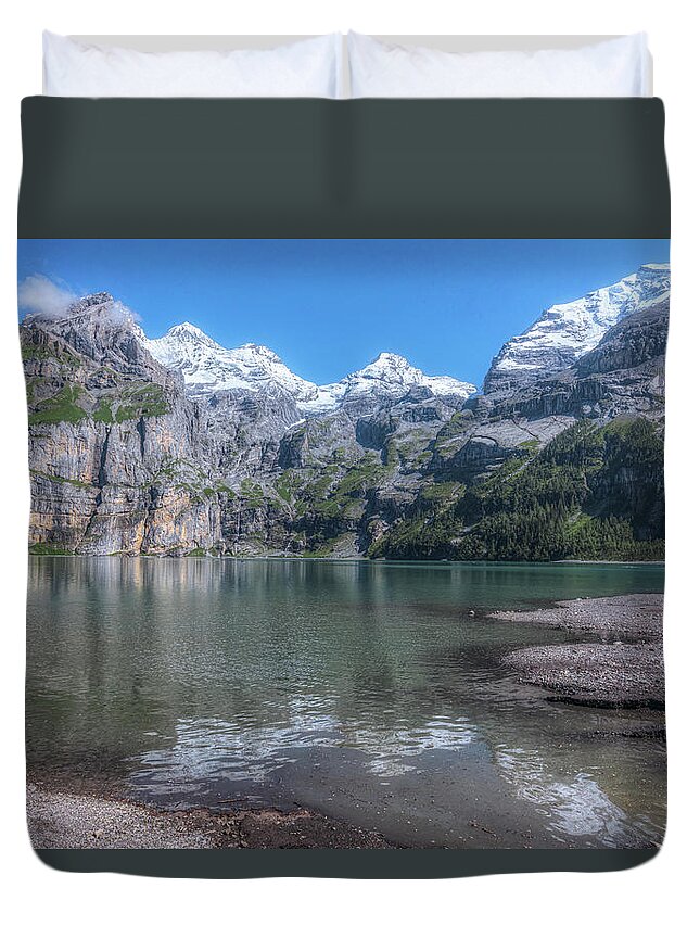 Oeschinen Lake Duvet Cover featuring the photograph Oeschinen Lake - Switzerland #5 by Joana Kruse