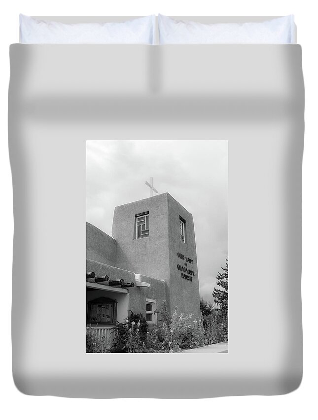 Taos Duvet Cover featuring the photograph Our Lady of Guadalupe Catholic Church #5 by Elijah Rael