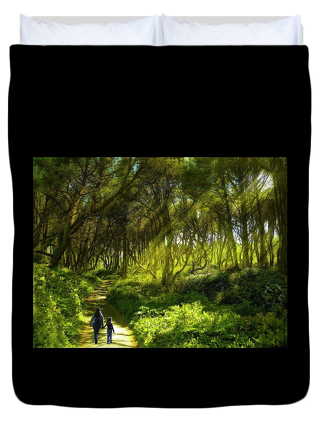 Trees Duvet Cover featuring the photograph 5017 by Peter Holme III
