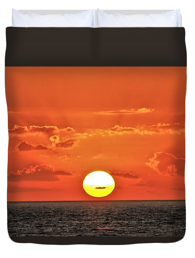  Duvet Cover featuring the photograph Naples Sunset #53 by Donn Ingemie