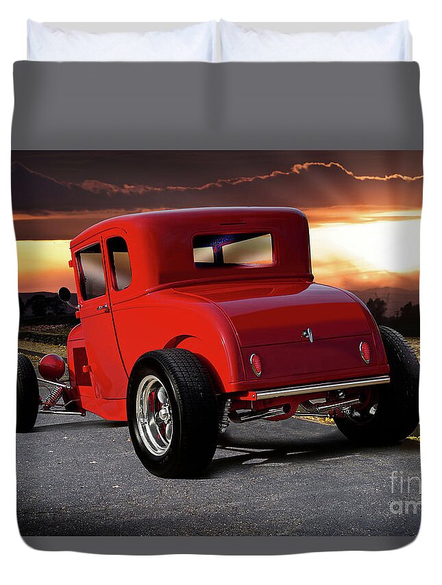 1928 Ford Coupe Duvet Cover featuring the photograph 1928 Ford Model A Coupe #6 by Dave Koontz