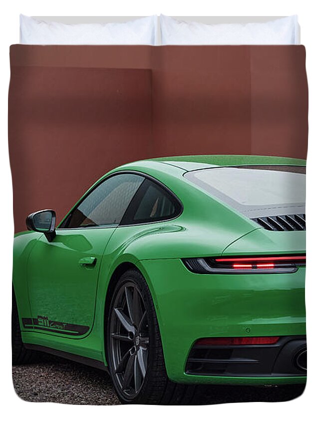 Exclusive germany green supercar Porsche 911 992 Carrera T Coupe #6 Duvet  Cover