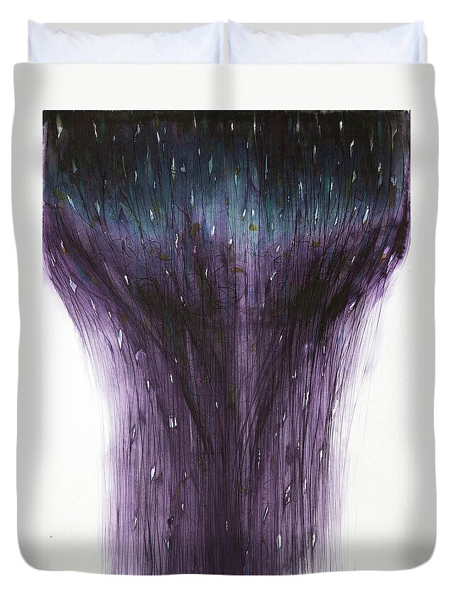  Duvet Cover featuring the painting 'Drain out' by Petra Rau