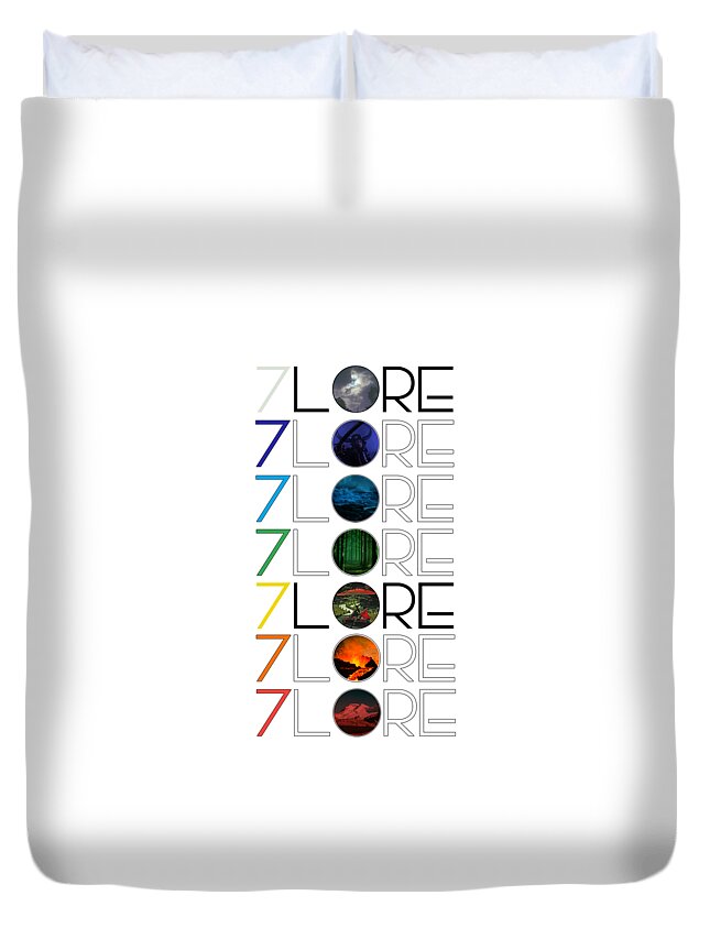  Duvet Cover featuring the painting 7lore Logo by John Gholson