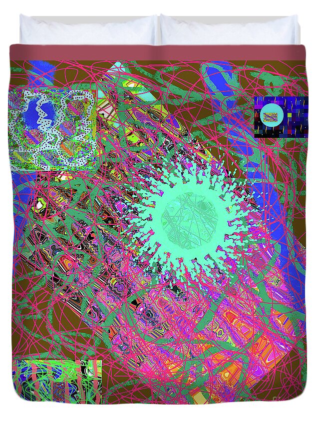 Walter Paul Bebirian: The Bebirian Art Collection Duvet Cover featuring the digital art 9-5-2012babcdefghijkl by Walter Paul Bebirian