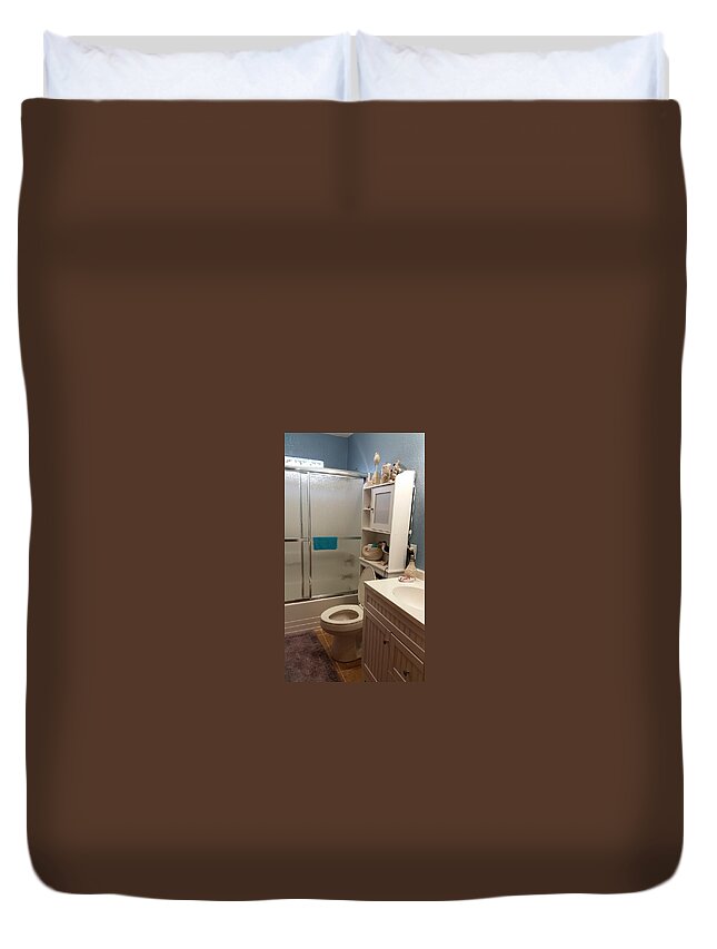 Ed's Handyman Services Bathroom Remodel Duvet Cover featuring the photograph Bathroom remodel #9 by Edward Pebworth