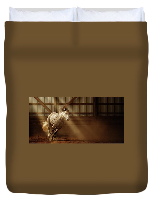 Horses Duvet Cover featuring the photograph Untitled #9 by Ryan Courson