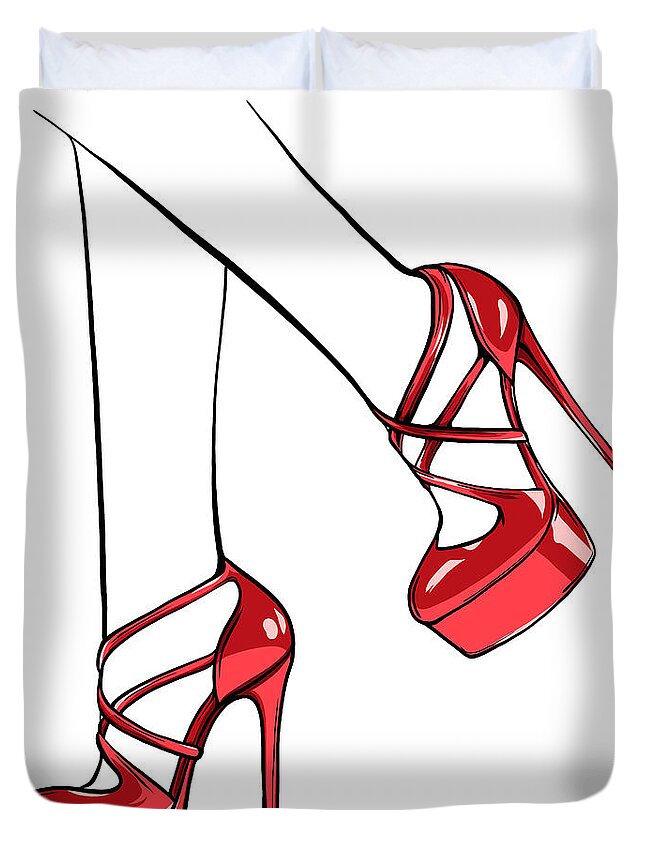 Vector High Heel Shoes With Metal Stiletto Stock Illustration