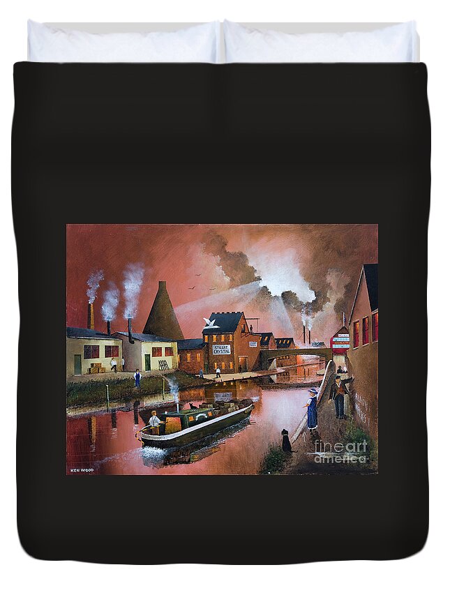 England Duvet Cover featuring the painting The Wordsley Cone Stourbridge - England by Ken Wood