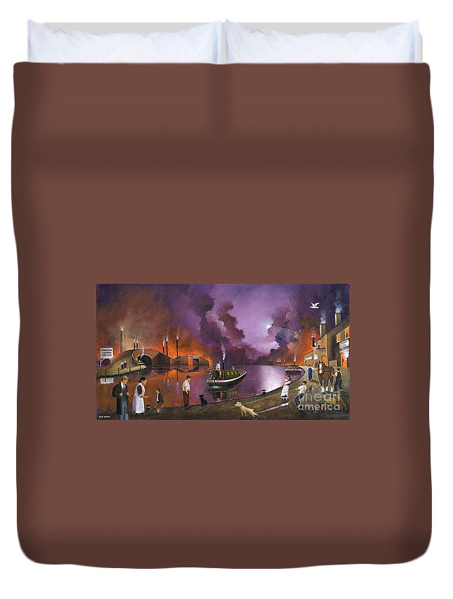 English Painting Duvet Cover featuring the painting Birmingham Liverpool Junction - England by Ken Wood