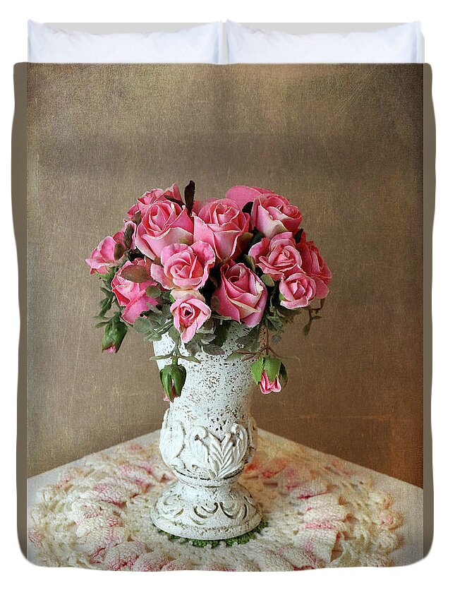 Flowers Duvet Cover featuring the photograph A Bouquet for You by Trina Ansel