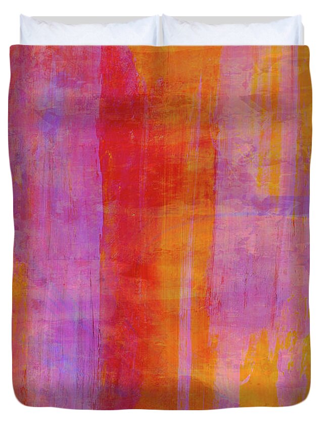 A-fine-art Duvet Cover featuring the painting A Candle In The Wind by Catalina Walker