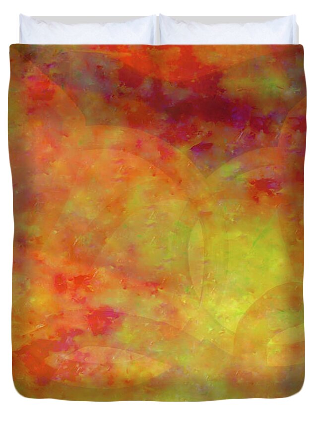 A-fine-art Duvet Cover featuring the mixed media A Covenant by Catalina Walker