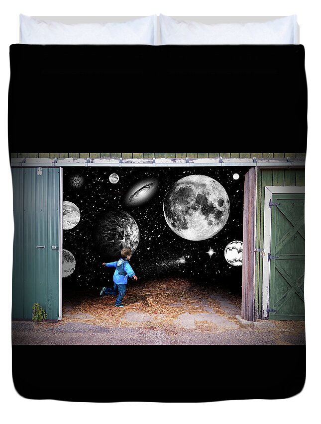 2d Duvet Cover featuring the digital art A Dimension Of Mind by Brian Wallace