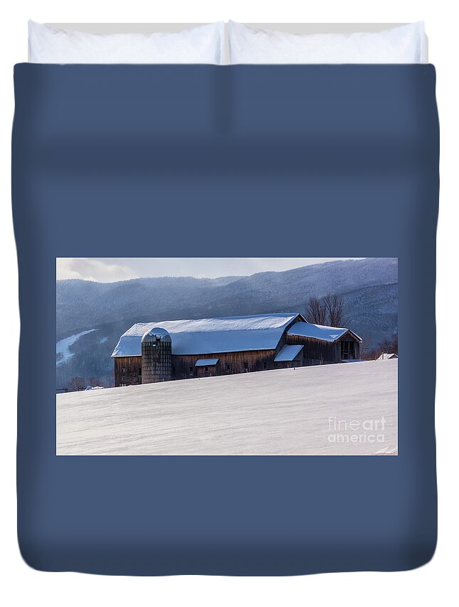 New England Duvet Cover featuring the photograph A fine day in Waitsfield Vermont by Scenic Vermont Photography