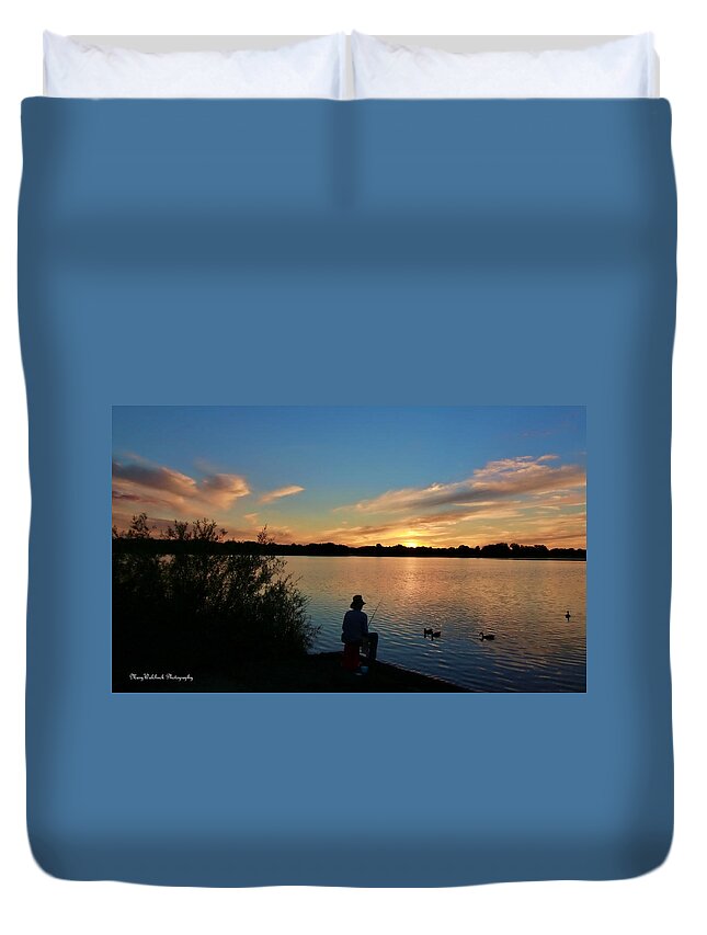 Landscape Duvet Cover featuring the photograph A fisherman's Dream by Mary Walchuck