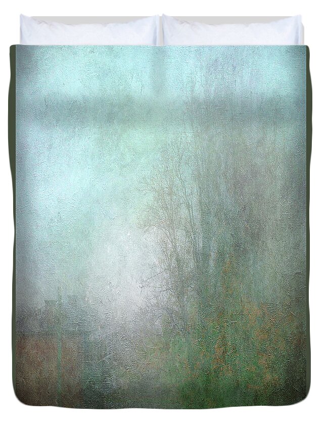 Fog Duvet Cover featuring the photograph A Foggy Start by Russell Brown