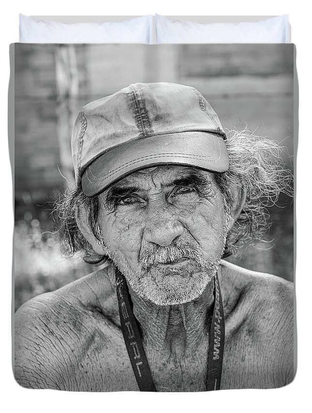 Street Duvet Cover featuring the photograph A Hard Life by David Lee