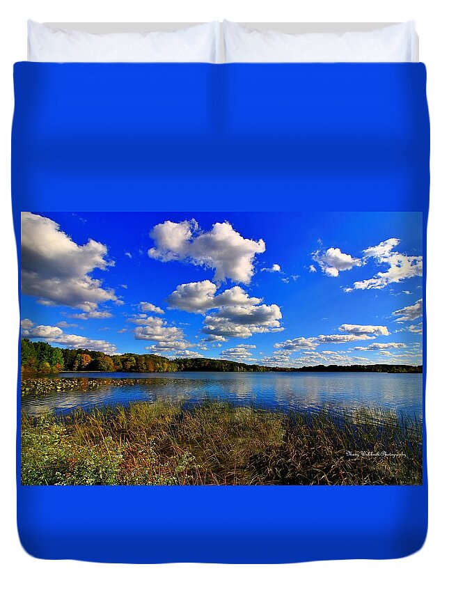 Landscape Duvet Cover featuring the photograph A Hint of Fall by Mary Walchuck