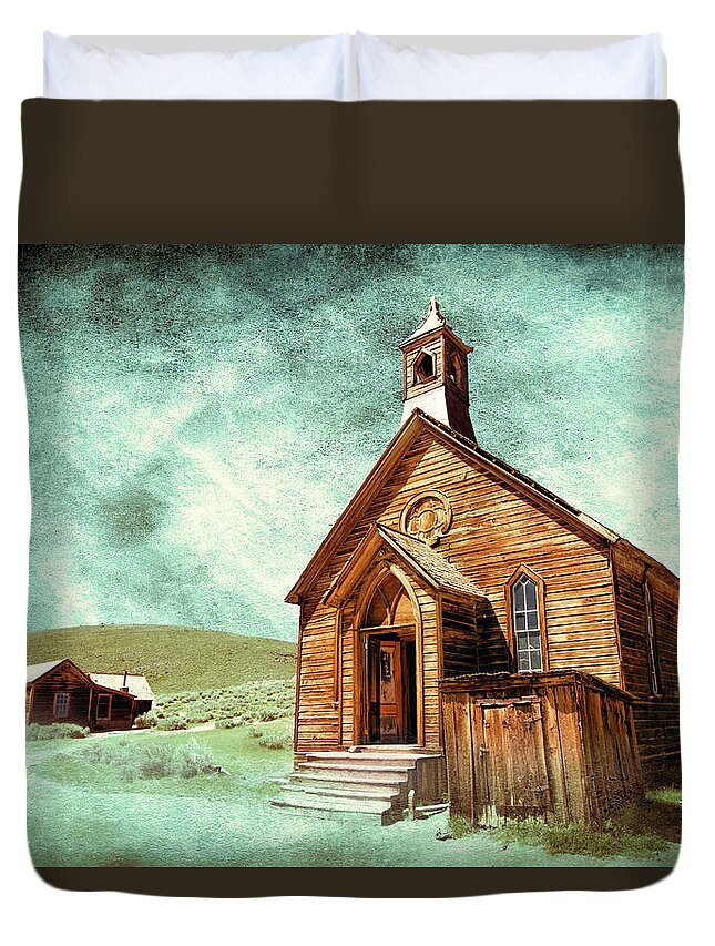 California Duvet Cover featuring the photograph A House of Faith fx by Dan Carmichael