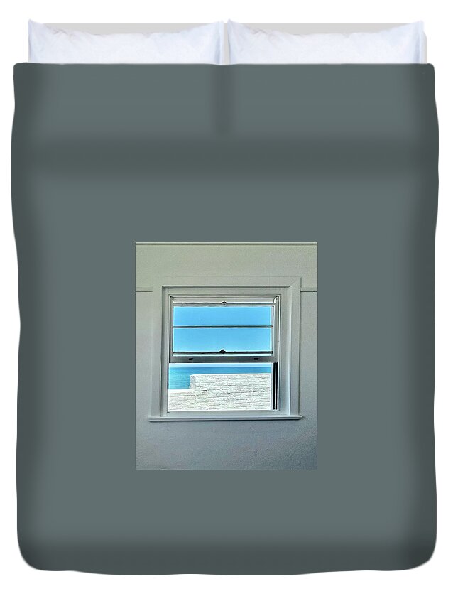 Window Duvet Cover featuring the photograph A Kind of Stillness by Sarah Lilja
