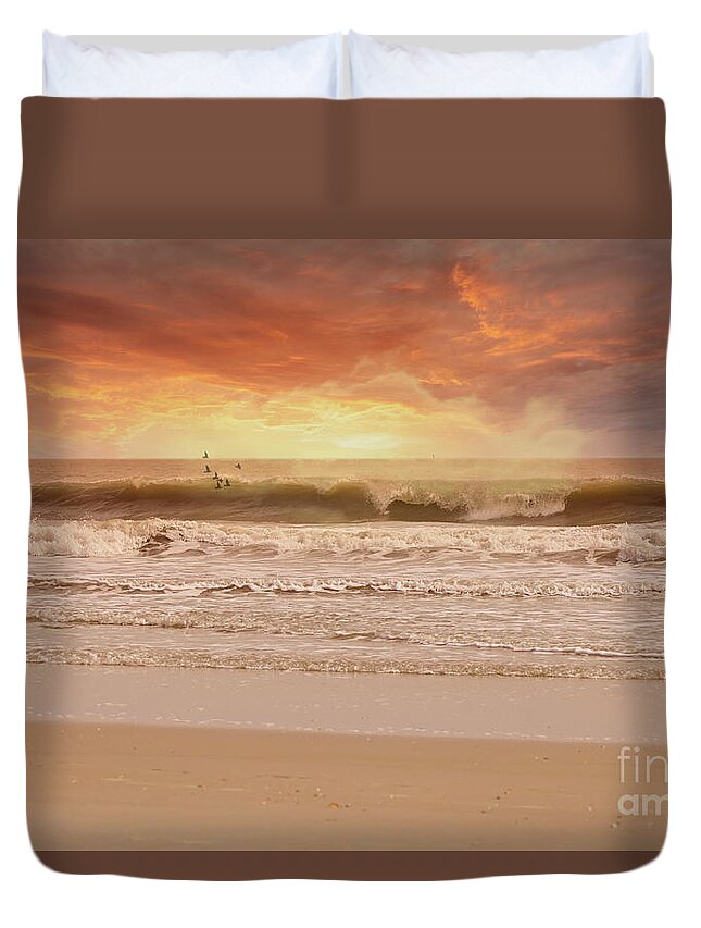 Sunrise Duvet Cover featuring the photograph A Little Piece Of Heaven by Kathy Baccari
