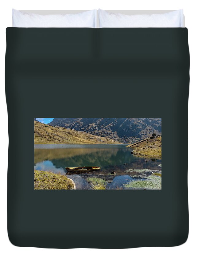 Lake Duvet Cover featuring the photograph A magical, beautiful lake by Leslie Struxness