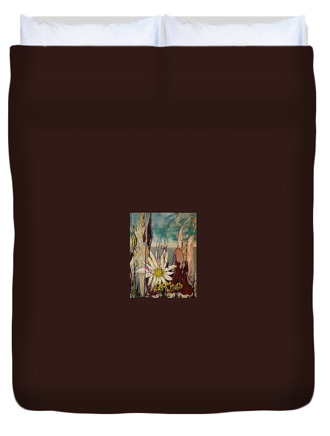 Trees Duvet Cover featuring the painting A Moment on Tybee by Peggy Blood