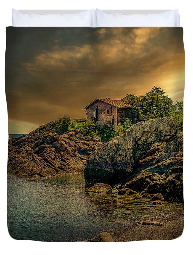 Ogunquit Art Museum Duvet Cover featuring the photograph A Mysterious Sky by Penny Polakoff